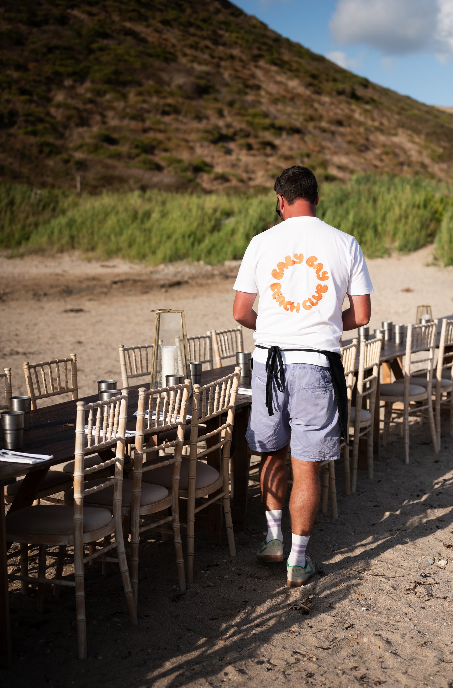 Baby Bay Beach Club white t-shirt, back
